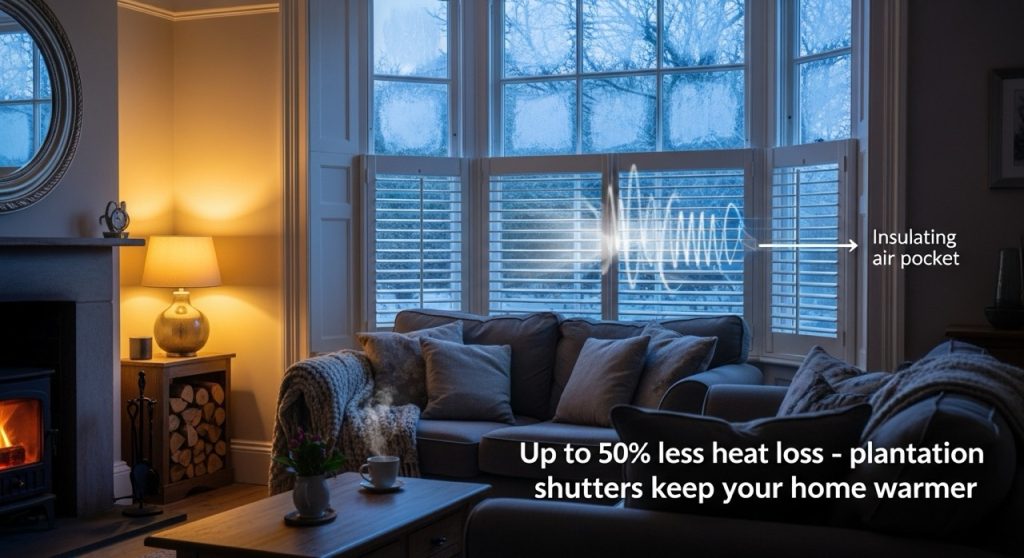 Why Plantation Shutters Are Perfect for Winter in Leicestershire Homes 1 Shutters insulation Leicestershire home Kerberfield