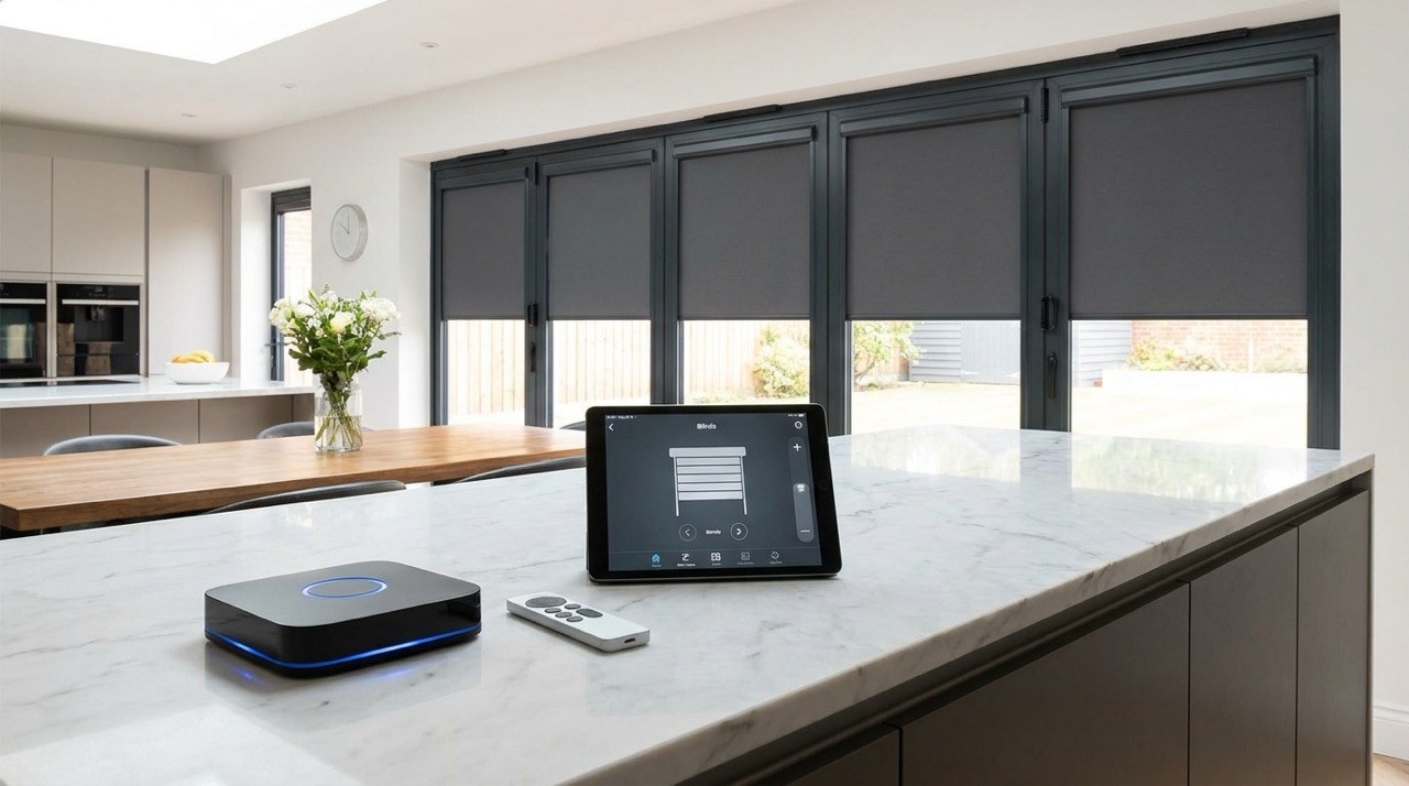 Modern automated blind installation in Loughborough