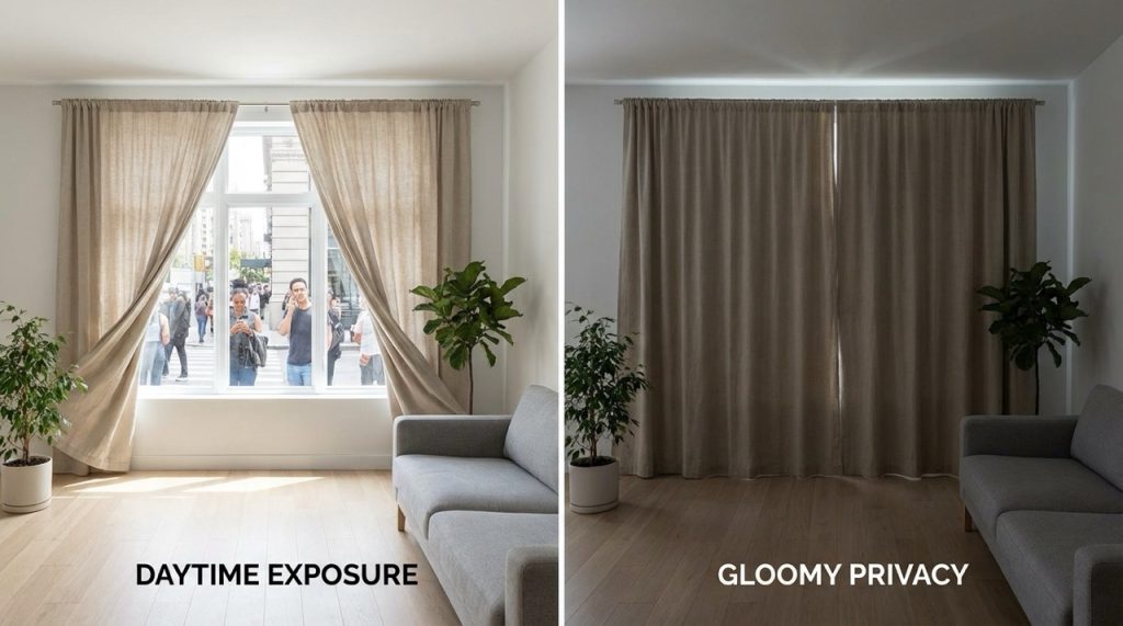 How do curtains compare for privacy