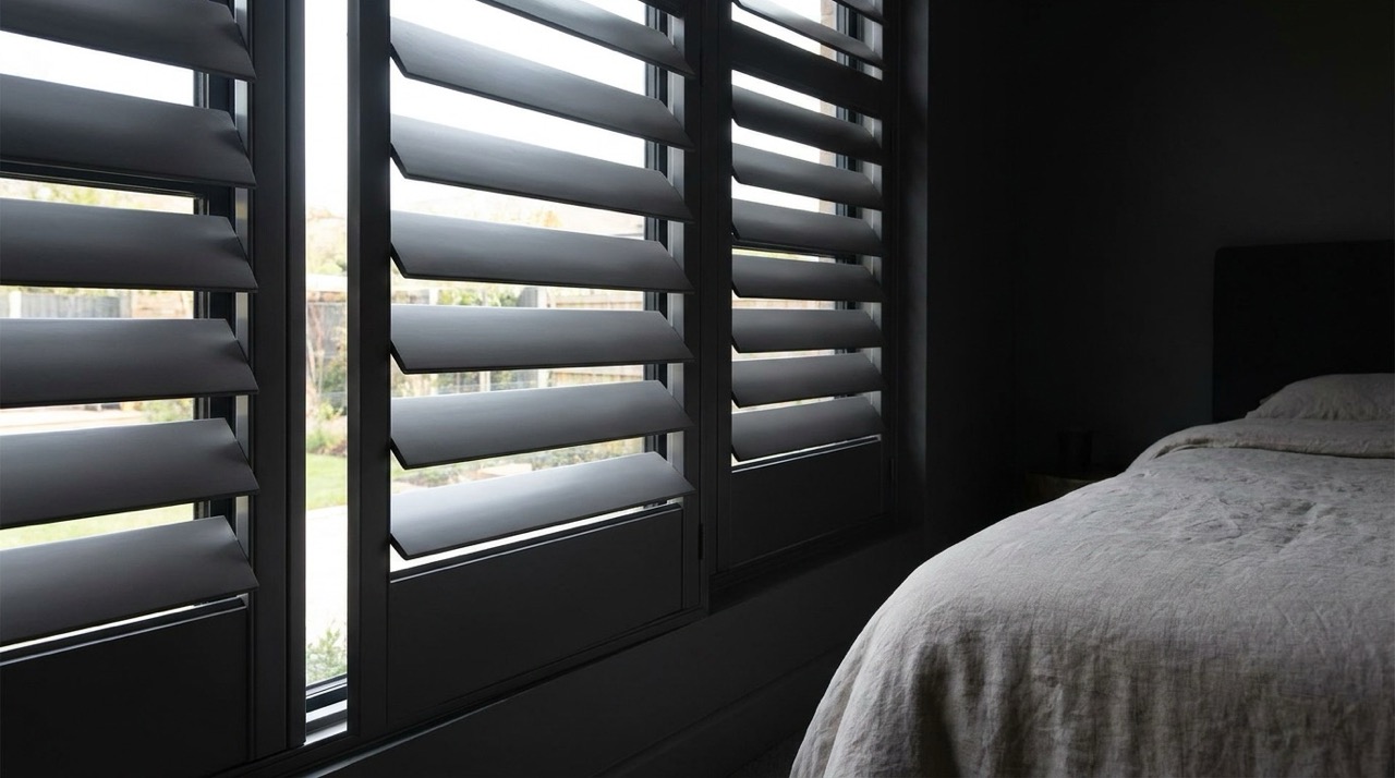 Elegant plantation shutters installed in a modern Charnwood home