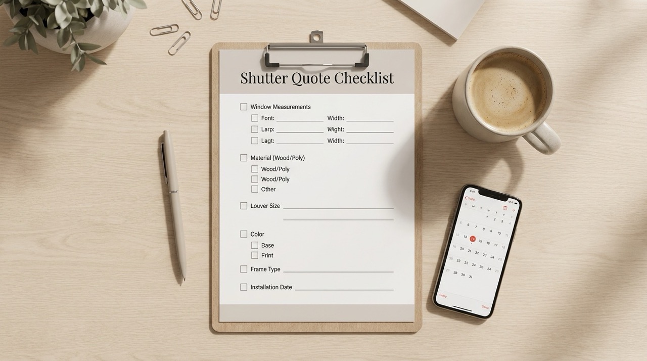 Checklist for choosing high quality shutters